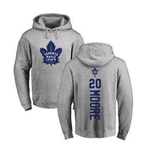 Men NHL Adidas Toronto Maple Leafs #20 Dominic Moore Ash Backer Pullover Hoodie