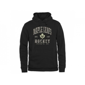 Men's Toronto Maple Leafs Black Camo Stack Pullover Hoodie