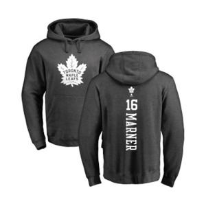 NHL Adidas Toronto Maple Leafs #16 Mitchell Marner Charcoal One Color Backer Pullover Hoodie