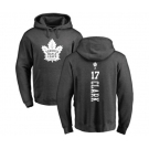NHL Adidas Toronto Maple Leafs #17 Wendel Clark Charcoal One Color Backer Pullover Hoodie