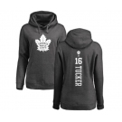 NHL Women Adidas Toronto Maple Leafs #16 Darcy Tucker Charcoal One Color Backer Pullover Hoodie