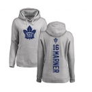 NHL Women Adidas Toronto Maple Leafs #16 Mitchell Marner Ash Backer Pullover Hoodie