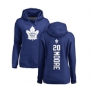 NHL Women Adidas Toronto Maple Leafs #20 Dominic Moore Royal Blue Backer Pullover Hoodie