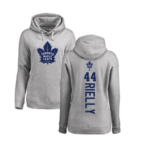 NHL Women Adidas Toronto Maple Leafs #44 Morgan Rielly Ash Backer Pullover Hoodie