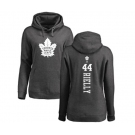 NHL Women Adidas Toronto Maple Leafs #44 Morgan Rielly Charcoal One Color Backer Pullover Hoodie