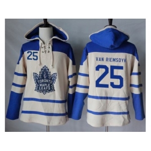 Toronto Maple Leafs #25 James Van Riemsdyk Cream Sawyer Hooded Sweatshirt Stitched NHL Jersey