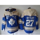 nhl jerseys toronto maple leafs #27 sittler lt.blue-cream[pullover hooded sweatshirt][patch C]