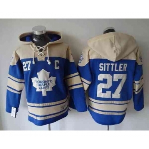 nhl jerseys toronto maple leafs #27 sittler lt.blue-cream[pullover hooded sweatshirt][patch C]