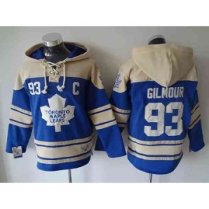 nhl jerseys toronto maple leafs #93 gilmour lt.blue-cream[pullover hooded sweatshirt][patch C]