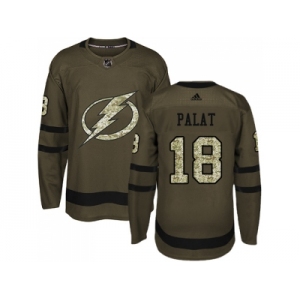 Adidas Tampa Bay Lightning #18 Ondrej Palat Green Salute to Service Stitched NHL Jersey