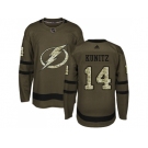 Men Adidas Tampa Bay Lightning #14 Chris Kunitz Green Salute to Service Stitched NHL Jersey