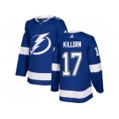 Men Adidas Tampa Bay Lightning #17 Alex Killorn Blue Home Authentic Stitched NHL Jersey