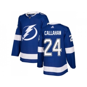 Men Adidas Tampa Bay Lightning #24 Ryan Callahan Blue Home Authentic Stitched NHL Jersey