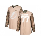 Men Adidas Tampa Bay Lightning #77 Victor Hedman Camo Authentic 2017 Veterans Day Stitched NHL Jersey