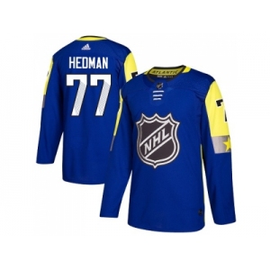 Men Adidas Tampa Bay Lightning #77 Victor Hedman Royal 2018 All-Star Atlantic Division Authentic Stitched NHL Jersey