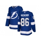 Men Adidas Tampa Bay Lightning #86 Nikita Kucherov Blue Home Authentic Stitched NHL Jersey