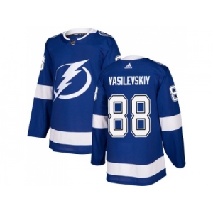 Men Adidas Tampa Bay Lightning #88 Andrei Vasilevskiy Blue Home Authentic Stitched NHL Jersey