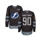 Men Adidas Tampa Bay Lightning #90 Vladislav Namestnikov Black 1917-2017 100th Anniversary Stitched NHL Jersey