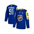 Men Adidas Tampa Bay Lightning #91 Steven Stamkos Royal 2018 All-Star Atlantic Division Authentic Stitched NHL Jersey