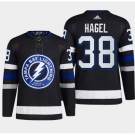 Men Tampa Bay Lightning #38 Brandon Hagel Black Alternate Premier Breakaway Stitched Jersey