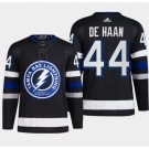 Men Tampa Bay Lightning #44 Calvin De Haan Black Alternate Premier Breakaway Stitched Jersey