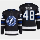 Men Tampa Bay Lightning #48 Nick Perbix Black Alternate Premier Breakaway Stitched Jersey