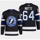 Men Tampa Bay Lightning #64 Tyler Motte Black Alternate Premier Breakaway Stitched Jersey