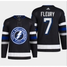 Men Tampa Bay Lightning #7 Haydn Fleury Black Alternate Premier Breakaway Stitched Jersey