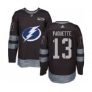 Men's Lightning #13 Cedric Paquette Black 1917-2017 100th Anniversary Stitched Hockey Jersey