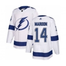 Men's Lightning #14 Pat Maroon White Road Authentic Stitched Hockey Jersey