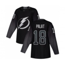 Men's Lightning #18 Ondrej Palat Black Alternate Authentic Stitched Hockey Jersey