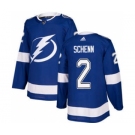 Men's Lightning #2 Luke Schenn Blue Home Authentic Stitched Hockey Jersey