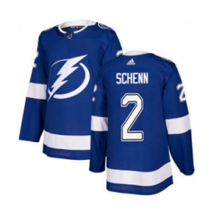 Men's Lightning #2 Luke Schenn Blue Home Authentic Stitched Hockey Jersey