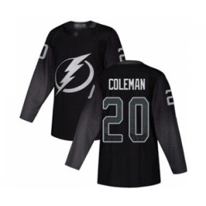 Men's Lightning #20 Blake Coleman Black Alternate Authentic Stitched Hockey Jersey