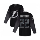 Men's Lightning #22 Kevin Shattenkirk Black Alternate Authentic Stitched Hockey Jersey