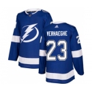 Men's Lightning #23 Carter Verhaeghe Blue Home Authentic Stitched Hockey Jersey