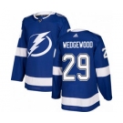 Men's Lightning #29 Scott Wedgewood Blue Home Authentic Stitched Hockey Jersey