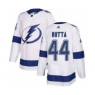 Men's Lightning #44 Jan Rutta White Road Authentic Stitched Hockey Jersey