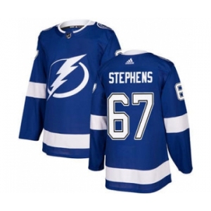 Men's Lightning #67 Mitchell Stephens Blue Home Authentic Stitched Hockey Jersey
