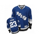 Men's Reebok Tampa Bay Lightning #23 J.T. Brown Authentic Royal Blue Third NHL Jersey