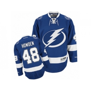 Men's Reebok Tampa Bay Lightning #48 Brett Howden Authentic Royal Blue Home NHL Jersey