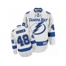 Men's Reebok Tampa Bay Lightning #48 Brett Howden Authentic White Away NHL Jersey