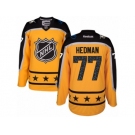 Men's Reebok Tampa Bay Lightning #77 Victor Hedman Authentic Yellow Atlantic Division 2017 All-Star NHL Jersey