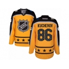 Men's Reebok Tampa Bay Lightning #86 Nikita Kucherov Authentic Yellow Atlantic Division 2017 All-Star NHL Jersey