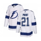 Men's Tampa Bay Lightning #21 Brayden Point White Road Stitched Hockey Jersey