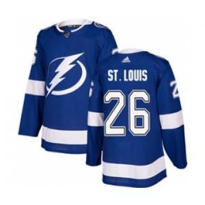 Men's Tampa Bay Lightning #26 Martin St. Louis Blue Home Stitched Hockey Jersey