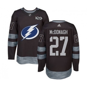 Men's Tampa Bay Lightning #27 Ryan McDonagh Black 1917-2017 100th Anniversary Stitched Hockey Jersey