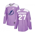 Men's Tampa Bay Lightning #27 Ryan McDonagh Purple Fights Cancer Stitched Hockey Jersey