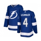 Men's Tampa Bay Lightning #4 Vincent Lecavalier Blue Home Stitched Hockey Jersey