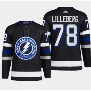 Men's Tampa Bay Lightning #78 Emil Martinsen Lilleberg Black 2024 Stadium Series Stitched Jersey